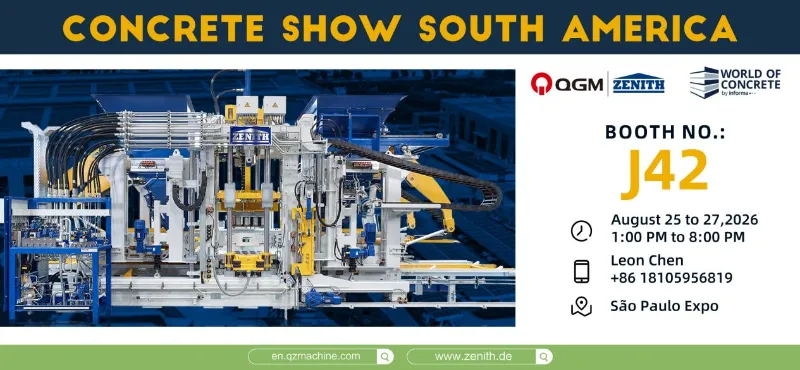 Quangong Machinaria ad showcase ostendens in Concrete Show in São Paulo, Brazil – coniunge nobis ad maiorem hunc eventum industriae Americae Meridianae.