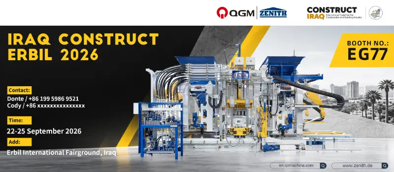 Iraq Construct Erbil 2026 | QGM Showcases Concretam Clausus Productio Solutions